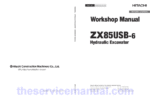 Hitachi ZX85USB-6 Excavator Service Repair Manual