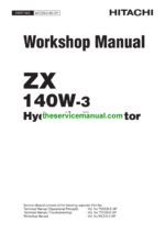 Hitachi ZX140W-3 Wheel Excavator Service Repair Manual
