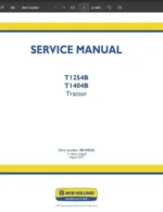 New Holland T1254b T1404b Tractor Operator Maintenance Manual