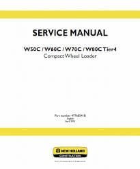New Holland W50c W60C Tier4 Wheel Loader Service Manual