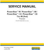 New Holland Powerstar 90 100 110 120 Tractor Operators Manual