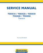 New Holland Td5010 Td5020 Td5030 Tractors Service Manual