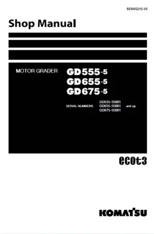 Komatsu GD555-5 grader shop manual engine