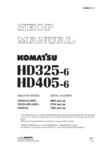Komatsu HD325-6, HD405-6 dump trucks repair manual