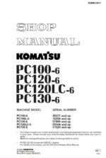 Komatsu Pc100-6, Pc120-6, Pc130-6 Excavator Service Manual