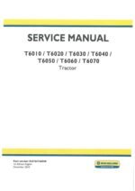 New Holland Tractors T6050 T6060 T6070 Service Manual