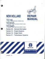 New Holland Tc18 Tc21d Tc24d Tractors Service Manual