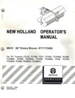 New Holland 60co 60 Rotary Broom Tractor Operators Manual