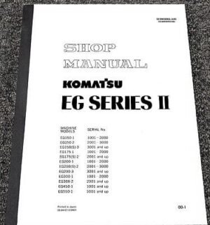 Komatsu EG-2 Series Generator Service Repair Manual