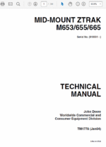 John Deere M653, M655, M665 ZTrak Service Manual