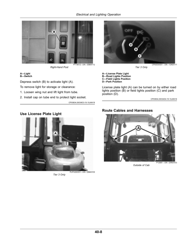 John Deere 6100D, 6130D Series Tier 0 & Tier III Tractors Operator’s Manual